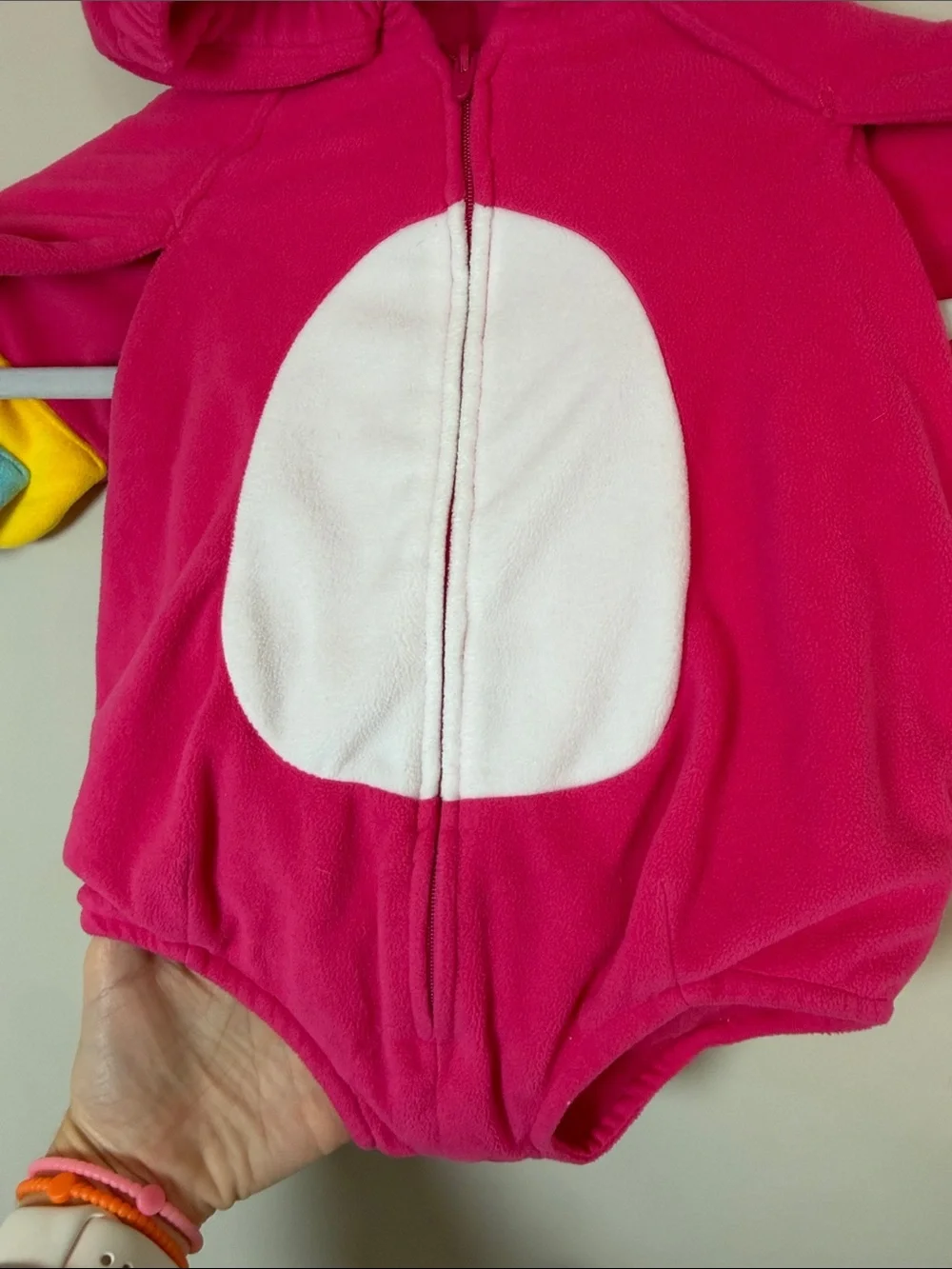Baby Girl Hot Pink Bubble Parrot Hoodie Halloween Costume. Size 6-9 months - Picture 3 of 7